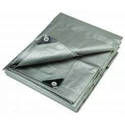 Weather Guard S008016 8' X 16' Silver Heavy Duty U.V. Tarp, 7'-6'' X 15'-6'' Lawn & Outdoor Power