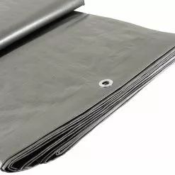 Weather Guard S008016 8' X 16' Silver Heavy Duty U.V. Tarp, 7'-6'' X 15'-6'' Lawn & Outdoor Power