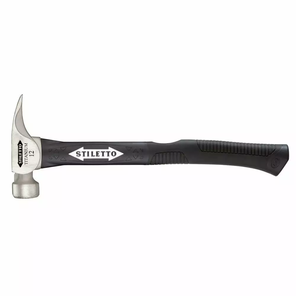Tools & Equipment Stiletto TI12MC-F 16-Inch 12-Oz Titanium Milled Curved Fiberglass Handle Hammer 4 Tools & Equipment Stiletto TI12MC-F 16-Inch 12-Oz Titanium Milled Curved Fiberglass Handle Hammer