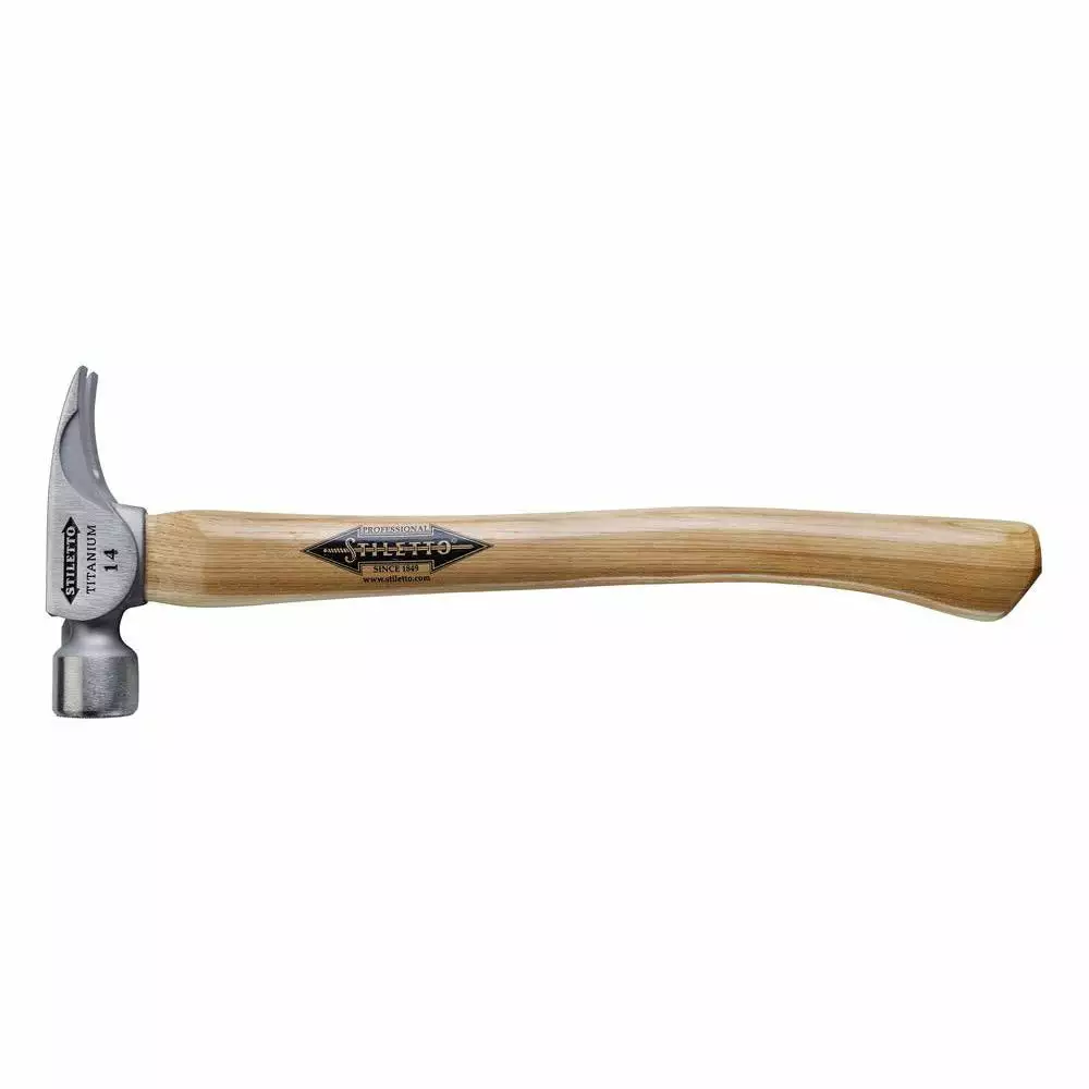 Stiletto TI14SC 18-Inch 14-Oz Titanium Smooth Face Curved Hickory Handle Hammer 4 Stiletto TI14SC 18-Inch 14-Oz Titanium Smooth Face Curved Hickory Handle Hammer