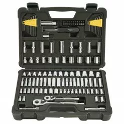 Stanley STMT71652 Chrome Vanadium Forged Body Polished Socket Set, (123-Piece)