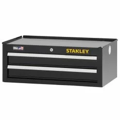 Tools & Equipment Stanley STST22625BK 26-Inch 300-series 2-Drawer Storage Middle Chest - Black