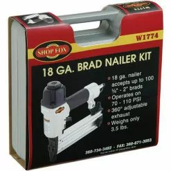 Tools & Equipment Shop Fox W1774 18 Gauge Brad Nailer Kit Shoots 5/8