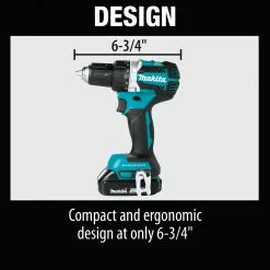 Makita XFD12R 18-Volt 1/2-Inch 2.0Ah Compact Cordless Driver-Drill Kit