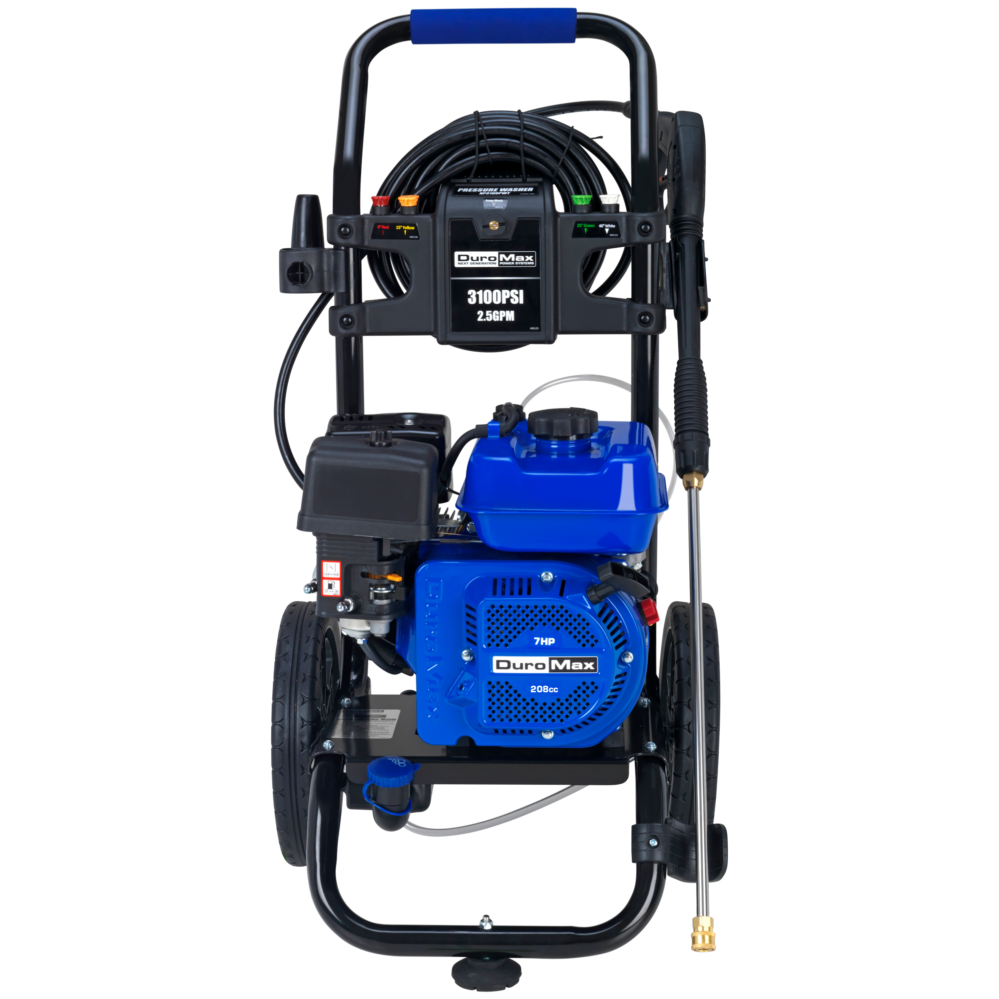 DuroMax XP3100PWT 3100 PSI 2.5 GPM 208cc Gas Engine Turbo Nozzle Pressure Washer 4 DuroMax XP3100PWT 3100 PSI 2.5 GPM 208cc Gas Engine Turbo Nozzle Pressure Washer