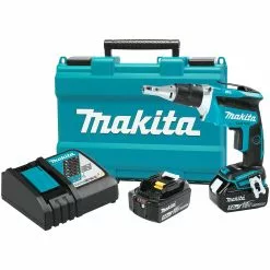 Makita XSF03T 18-Volt 1/4-Inch 5.0Ah Hex Lithium-Ion Drywall Screwdriver Kit Tools & Equipment