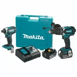 Makita XT263M 18-Volt 4.0Ah 2-Tool Impact Driver And Drill Driver Combo Kit Tools & Equipment