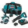 Makita XT505 18-Volt 5-Tool 3.0Ah Lithium-Ion Cordless Power Tool Combo Kit Tools & Equipment
